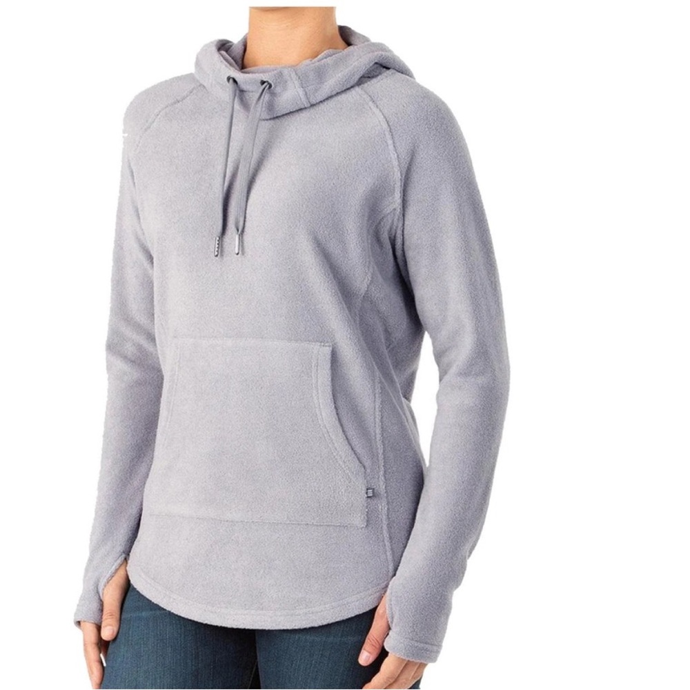 Free Fly Bamboo Fleece Hoodie Sweatshirt Light Gray Women’s Medium Outdoor. 6